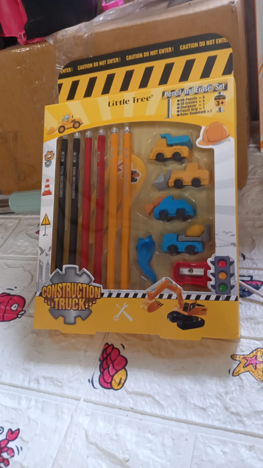 4547 Pencil and Eraser Set, Construction Truck Theme Stationery Kit Includes 6 Pencils, 4 Erasers, 1 Sharpener, 1 Ruler Bookmark, 1 Pencil Cap Stationary For Birthday Gifts for Kids, Birthday Return Gifts (13 Pc set) 4547 Pencil and Eraser Set, Construction Truck Theme Stationery Kit Includes 6 Pencils, 4 Erasers, 1 Sharpener, 1 Ruler Bookmark, 1 Pencil Cap Stationary For Birthday Gifts for Kids, Birthday Return Gifts (13 Pc set)